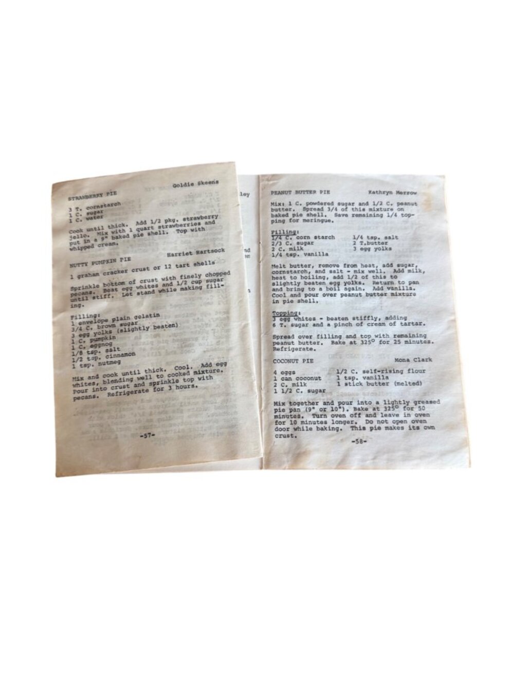 Kountry Kitchen Recipes Cookbook 1974 Hope United Methodist Melbourne FL Typed - Picture 9 of 12